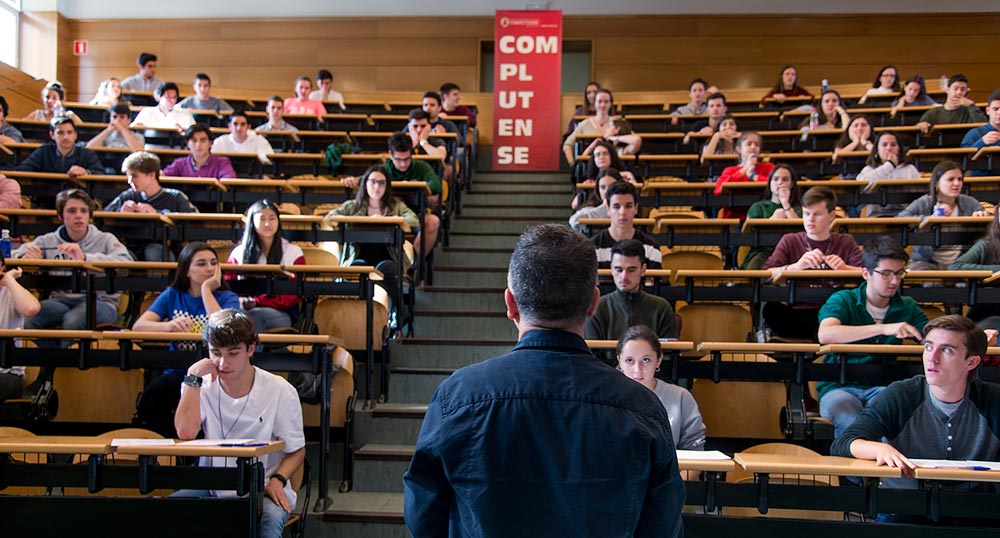 Examen de la EvAU en la Complutense de Madrid. Foto: UCM.